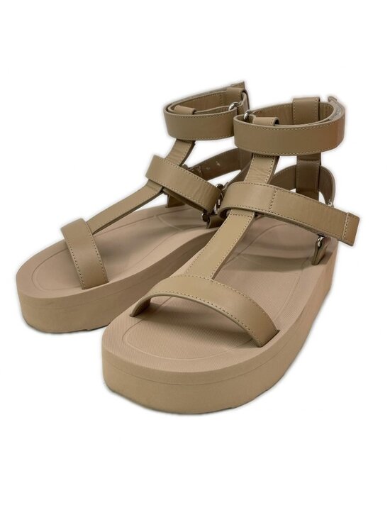 Hermes Enid Calfskin Dearman Buckle Sandals